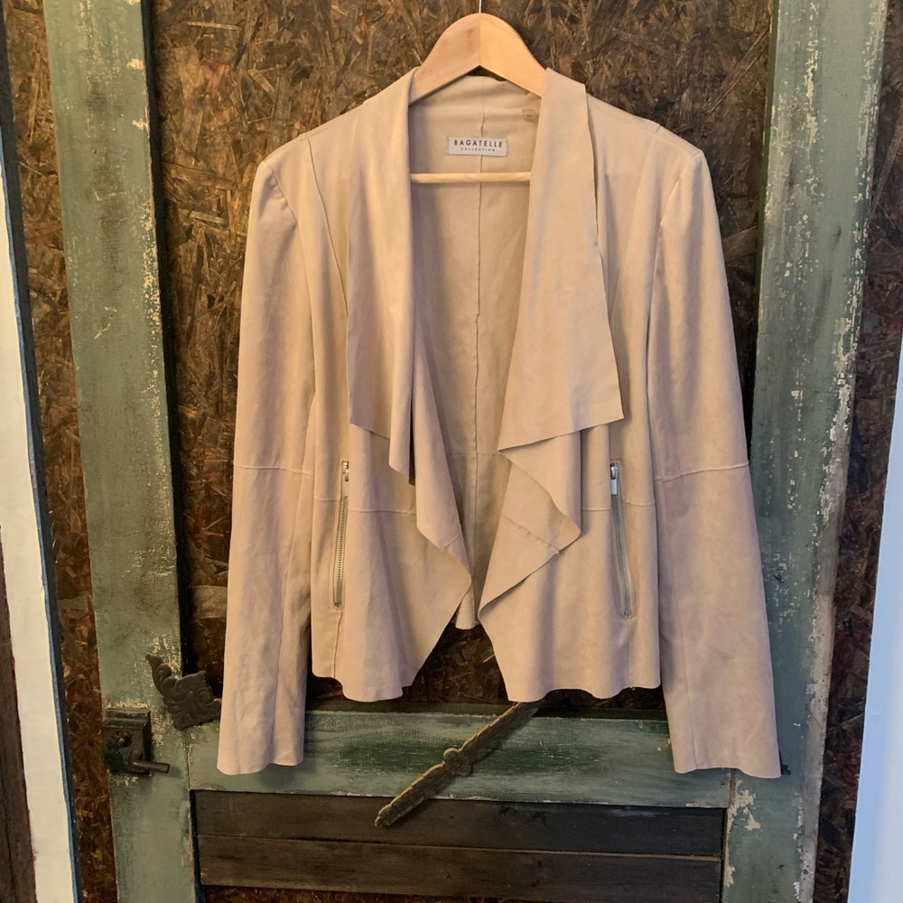 Bagatelle Collection. Lightweight Faux Suede Jacket.